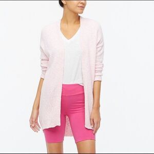 J.crew Cotton blend pink open cardigan size XS